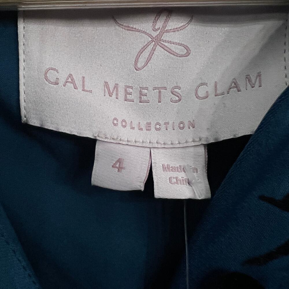 Gal Meets Glam office wear work wear dress in teal blue  size 4 - Picture 5 of 10